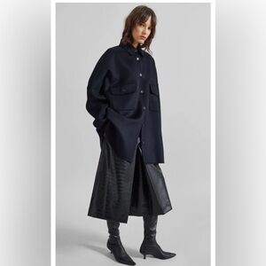 The Frankie Shop Dallas wool oversized shirt